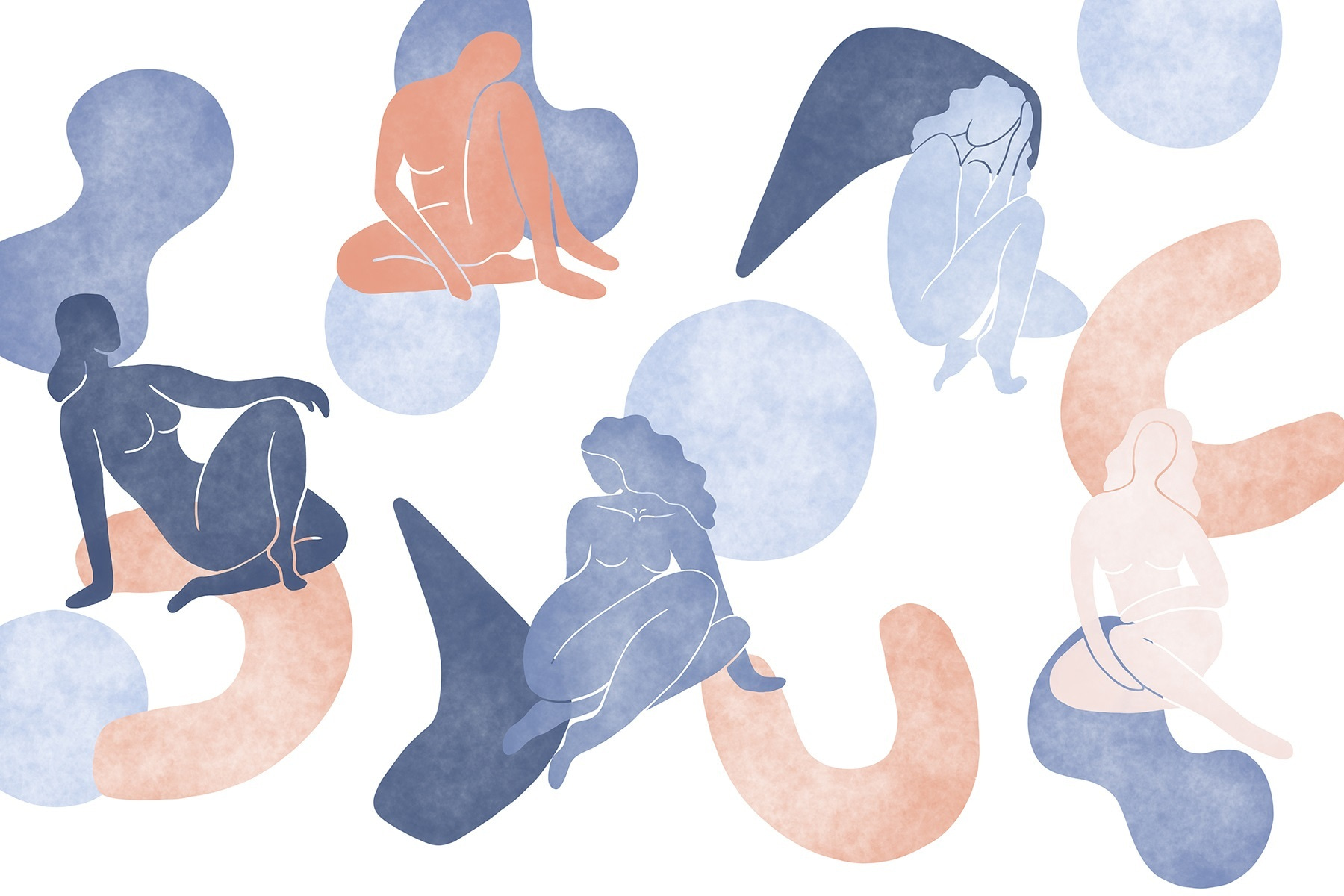 Group of women sitting and posing