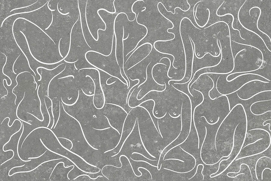 Gruppo di disegni di corpi di donne&#8217.