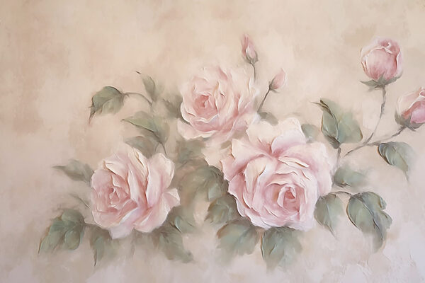 Pittura di rose rosa Pittura di rose rosa