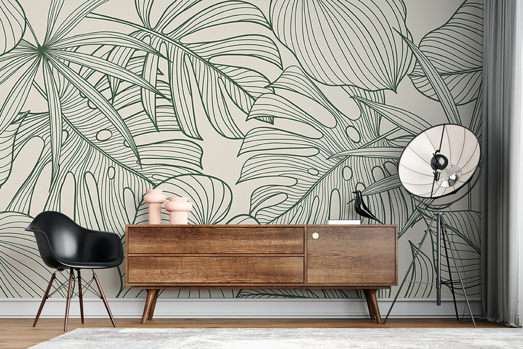 Elegant green foliage pattern design