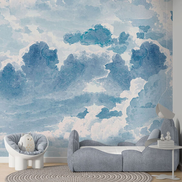 Un cielo blu e bianco con nuvole Un cielo blu e bianco con nuvole