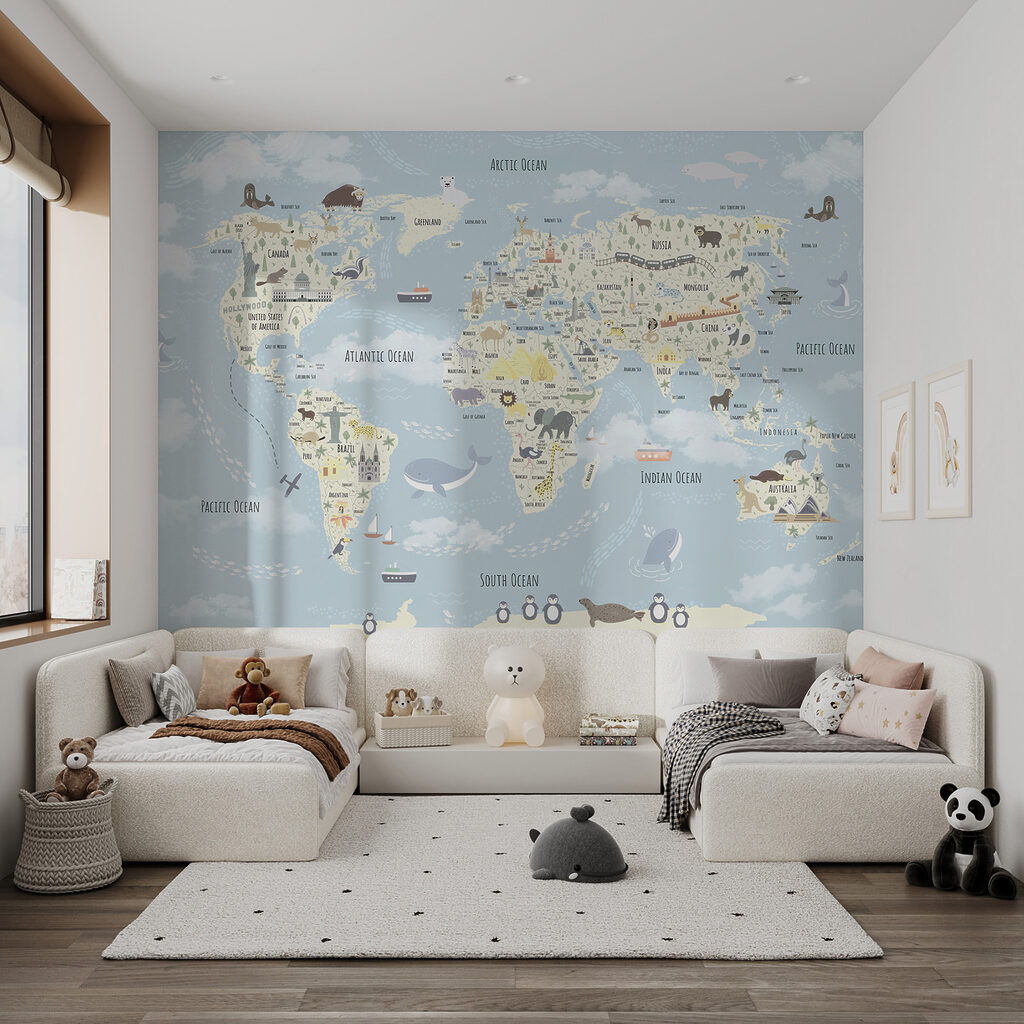 Una mappa del mondo con gli animali u96587pir9ms 1024x1024 - Una mappa del mondo con gli animali