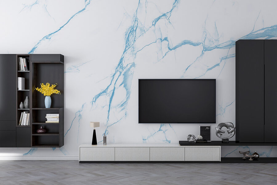 Un marmo bianco e blu Un marmo bianco e blu