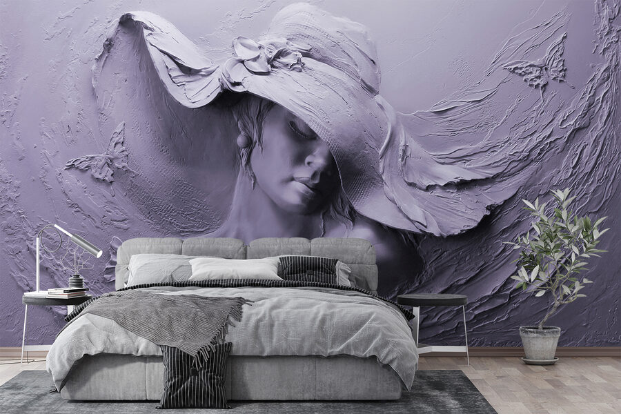 Una scultura di donna con cappello
