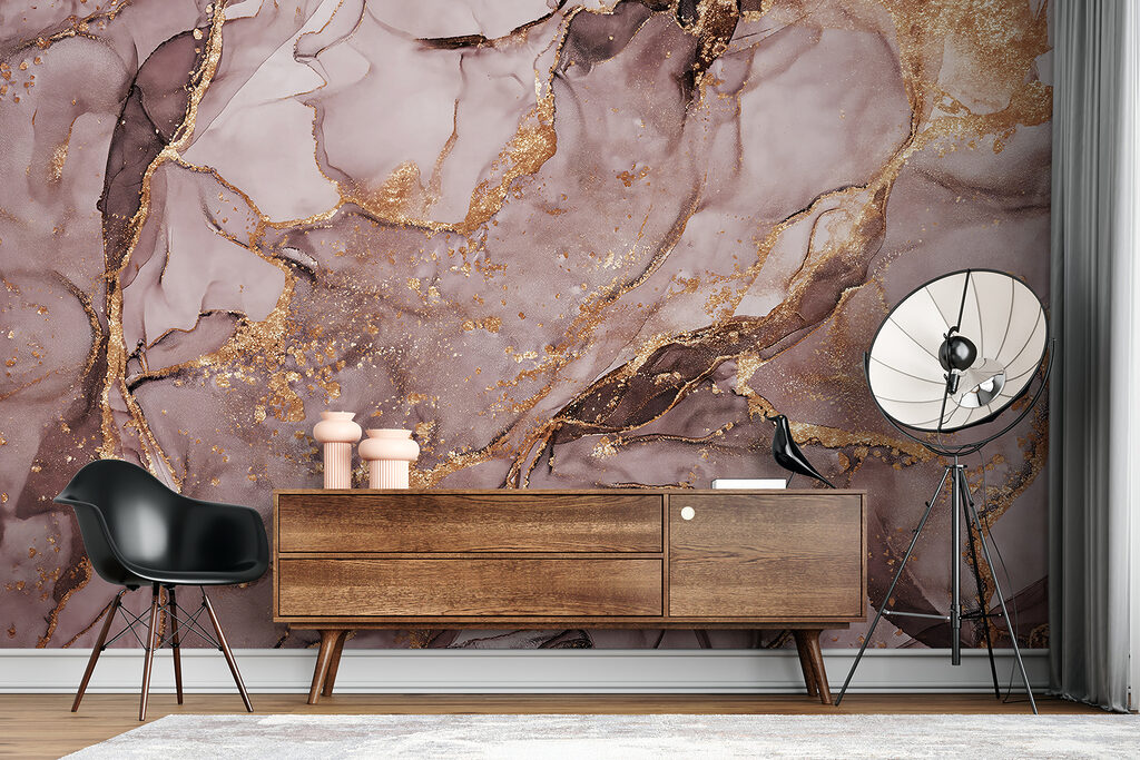 A close up of a painting