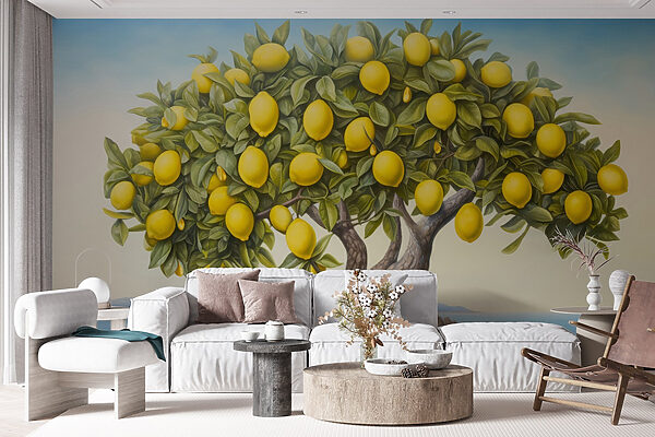 Un albero di limoni con frutti Un albero di limoni con frutti