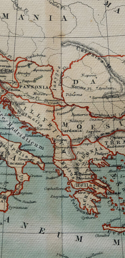 A map of europe with red lines A map of europe with red lines