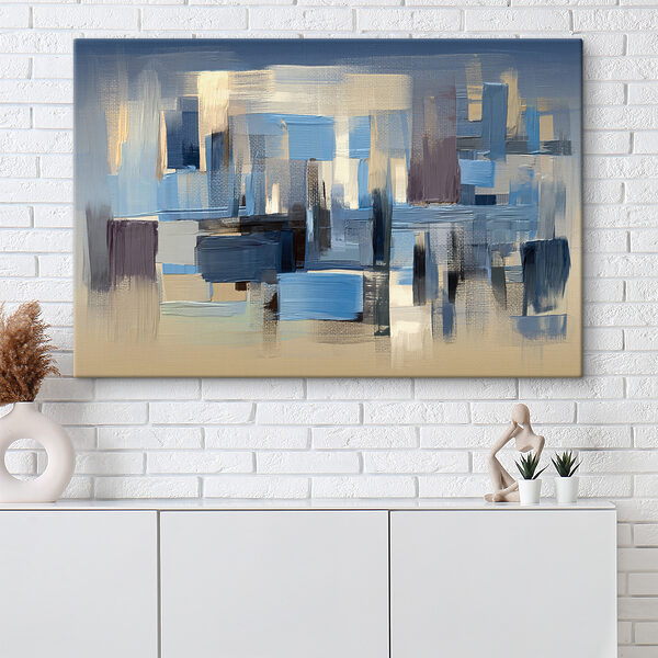 A painting of a city A painting of a city