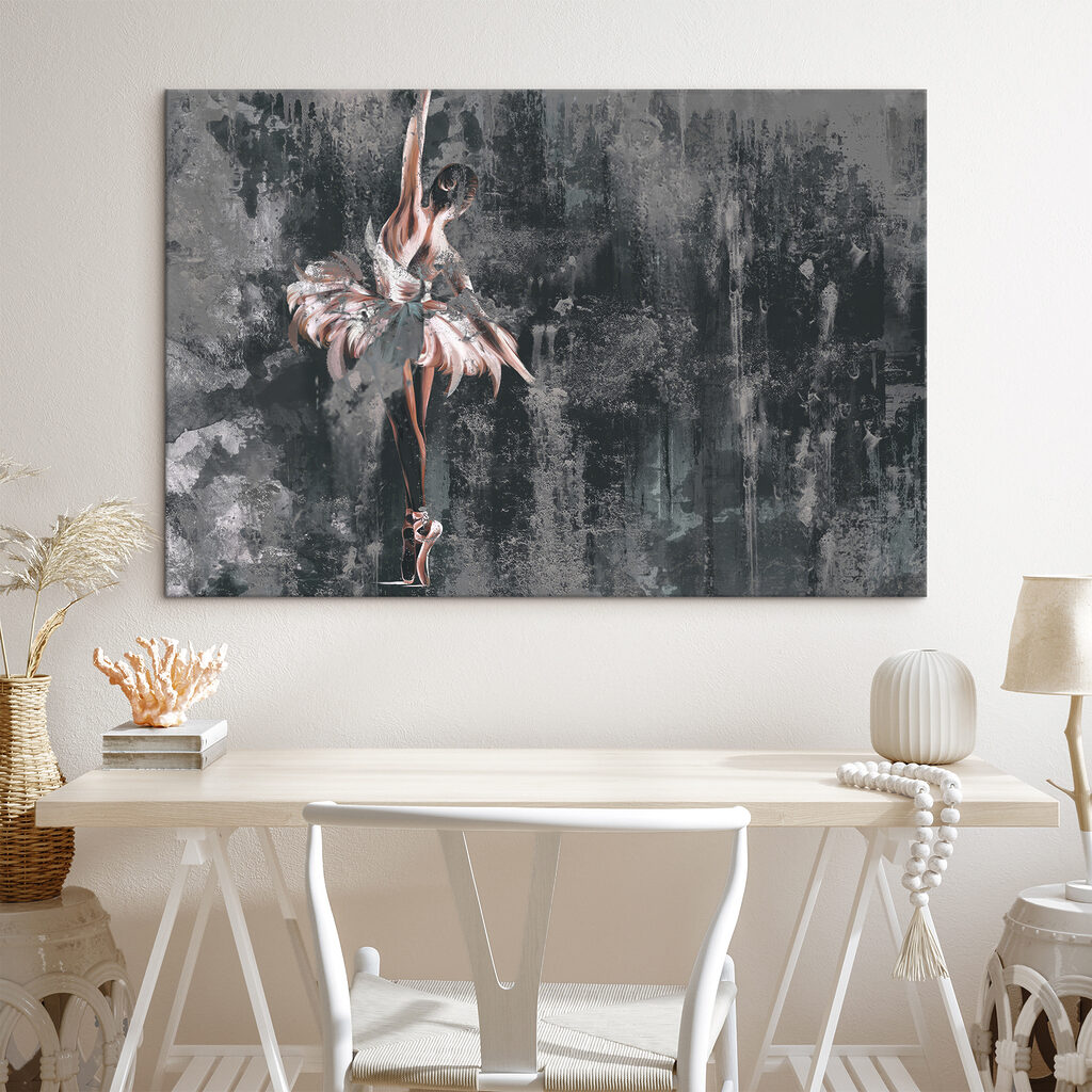 A painting of a woman in a tutu A painting of a woman in a tutu