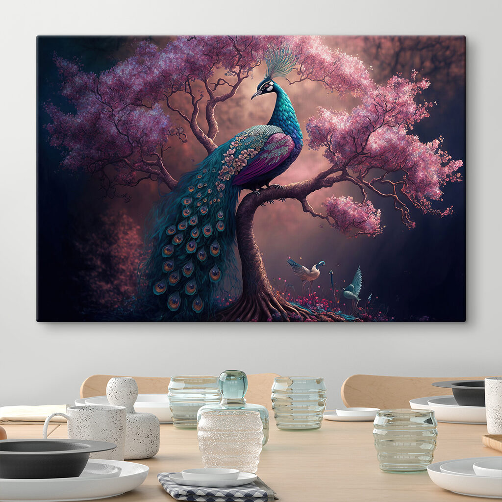 A peacock on a tree