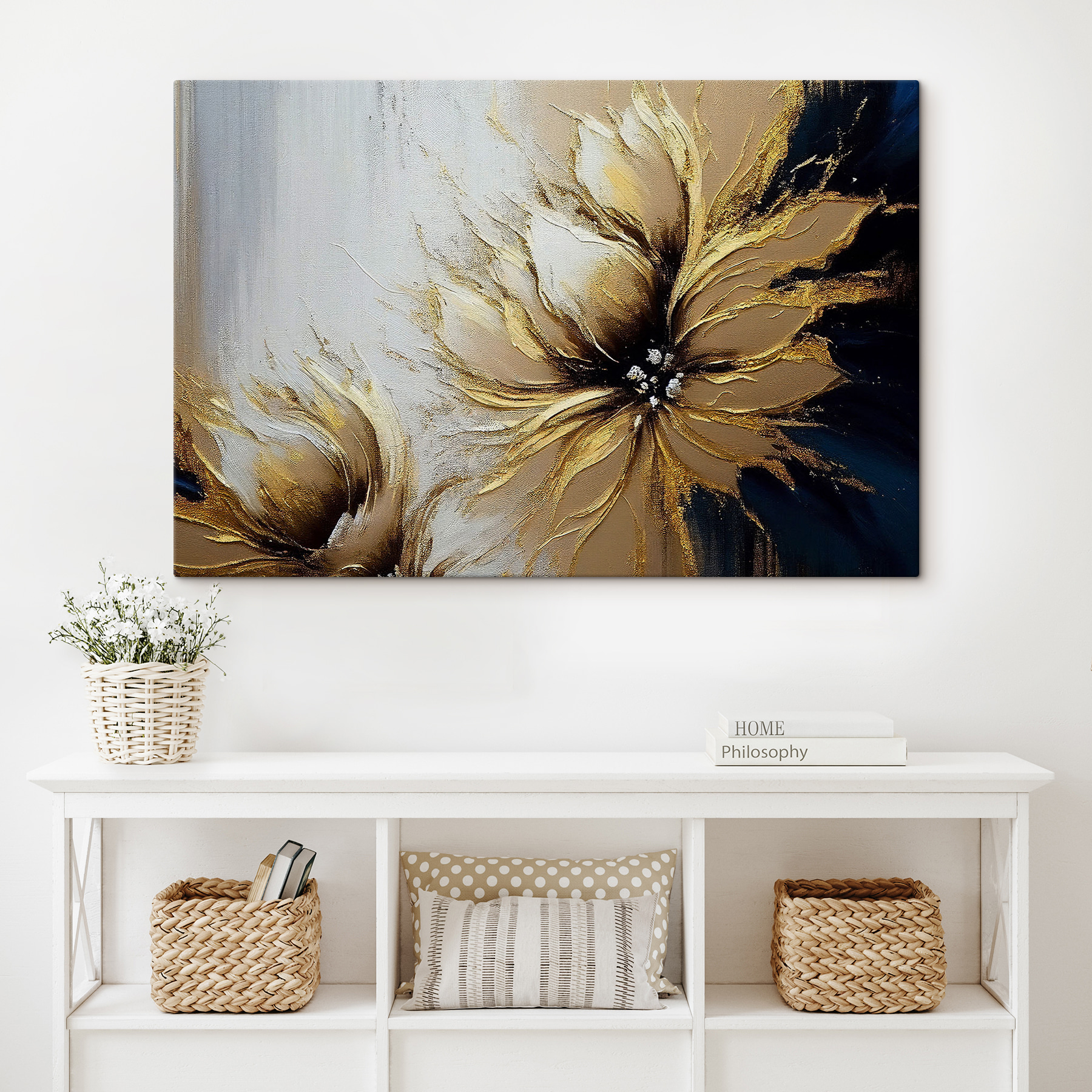 A painting of a flower A painting of a flower