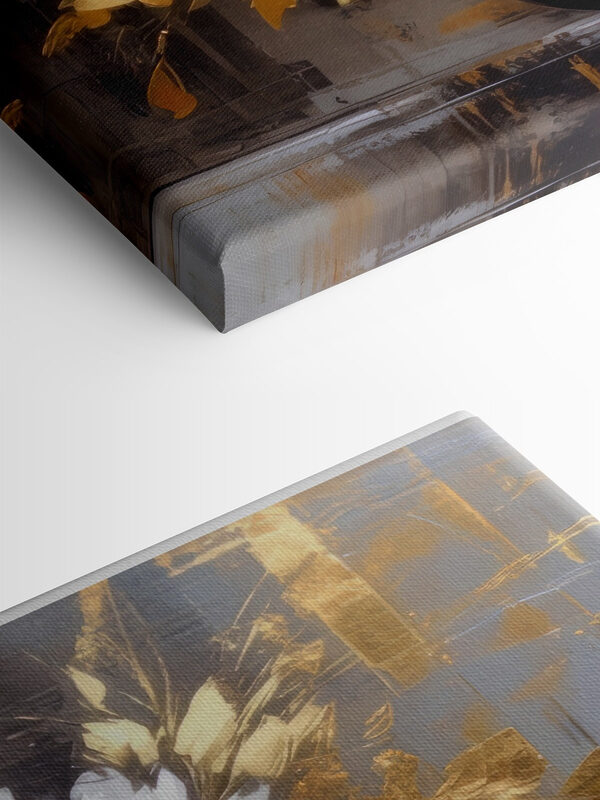 A painting of a flower in a pot