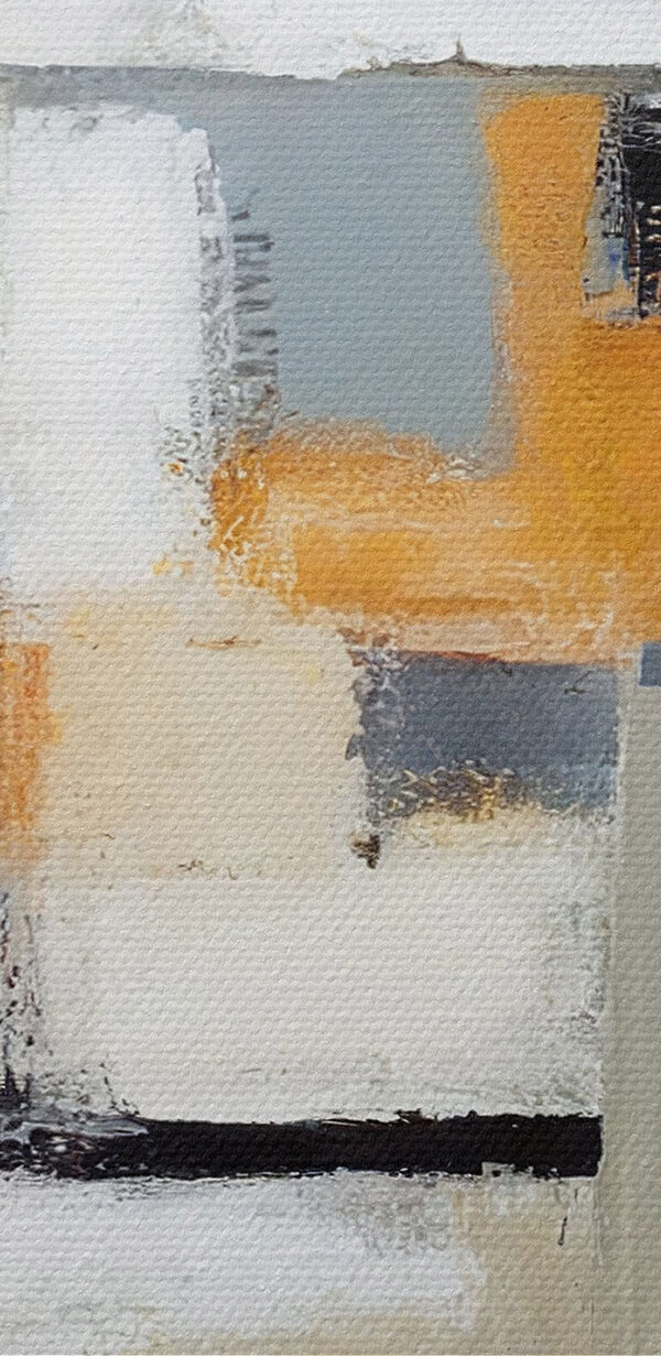 A painting of a white and black abstract art A painting of a white and black abstract art