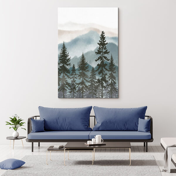 A group of trees in a forest A group of trees in a forest