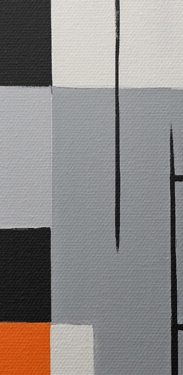 A painting of a black red and white rectangles A painting of a black red and white rectangles