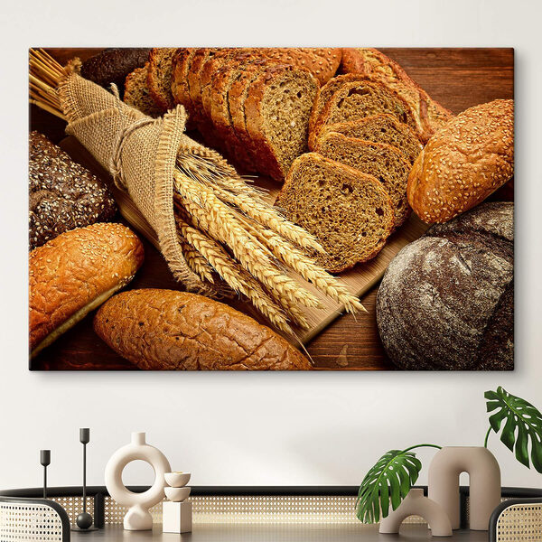 A group of bread on a cutting board A group of bread on a cutting board