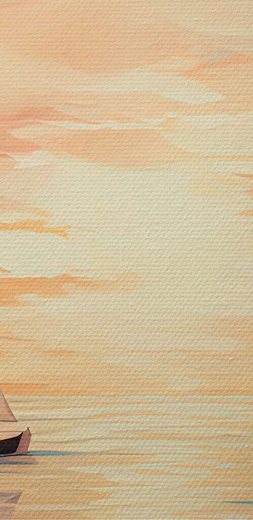 A sailboat on the water