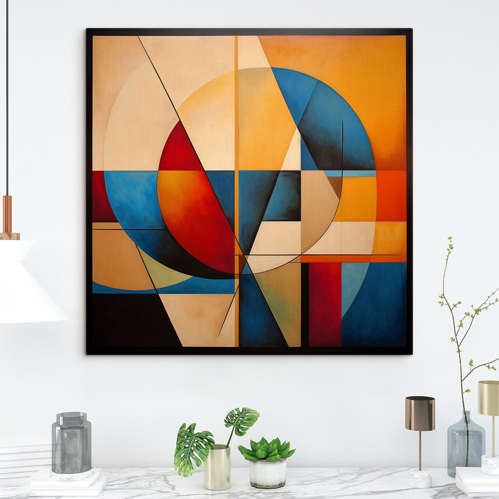 A painting of a circle and a circle A painting of a circle and a circle