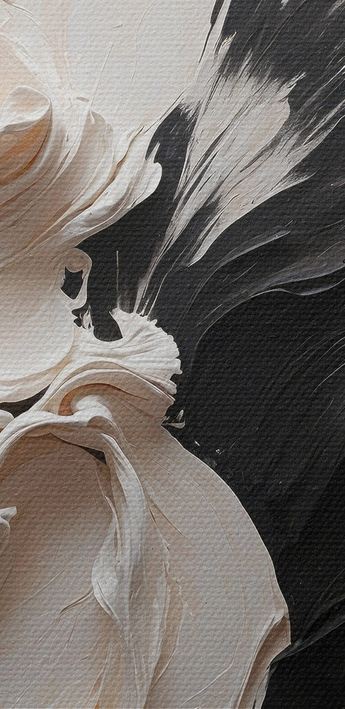 A black and white paint A black and white paint
