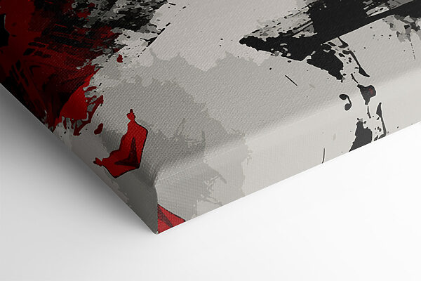 A black and red paint A black and red paint