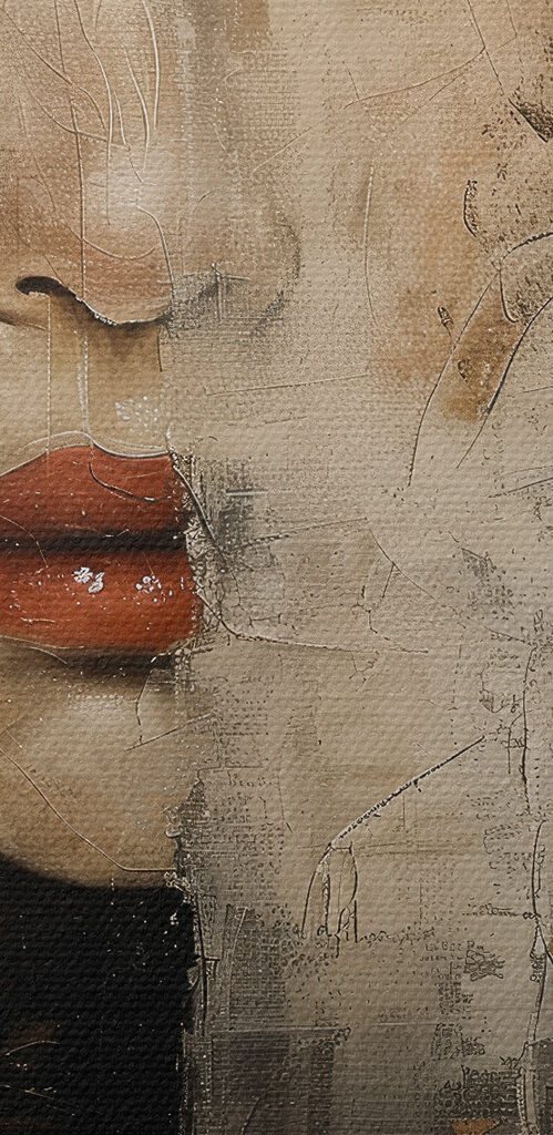 A woman with her eyes closed