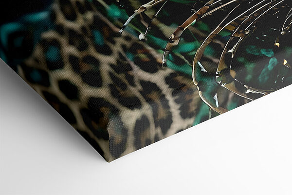 A close up of a leopard