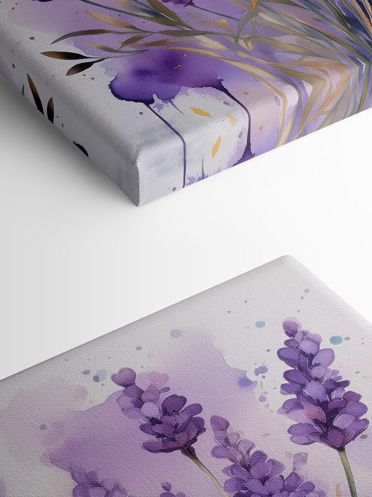 Painting of purple flowers