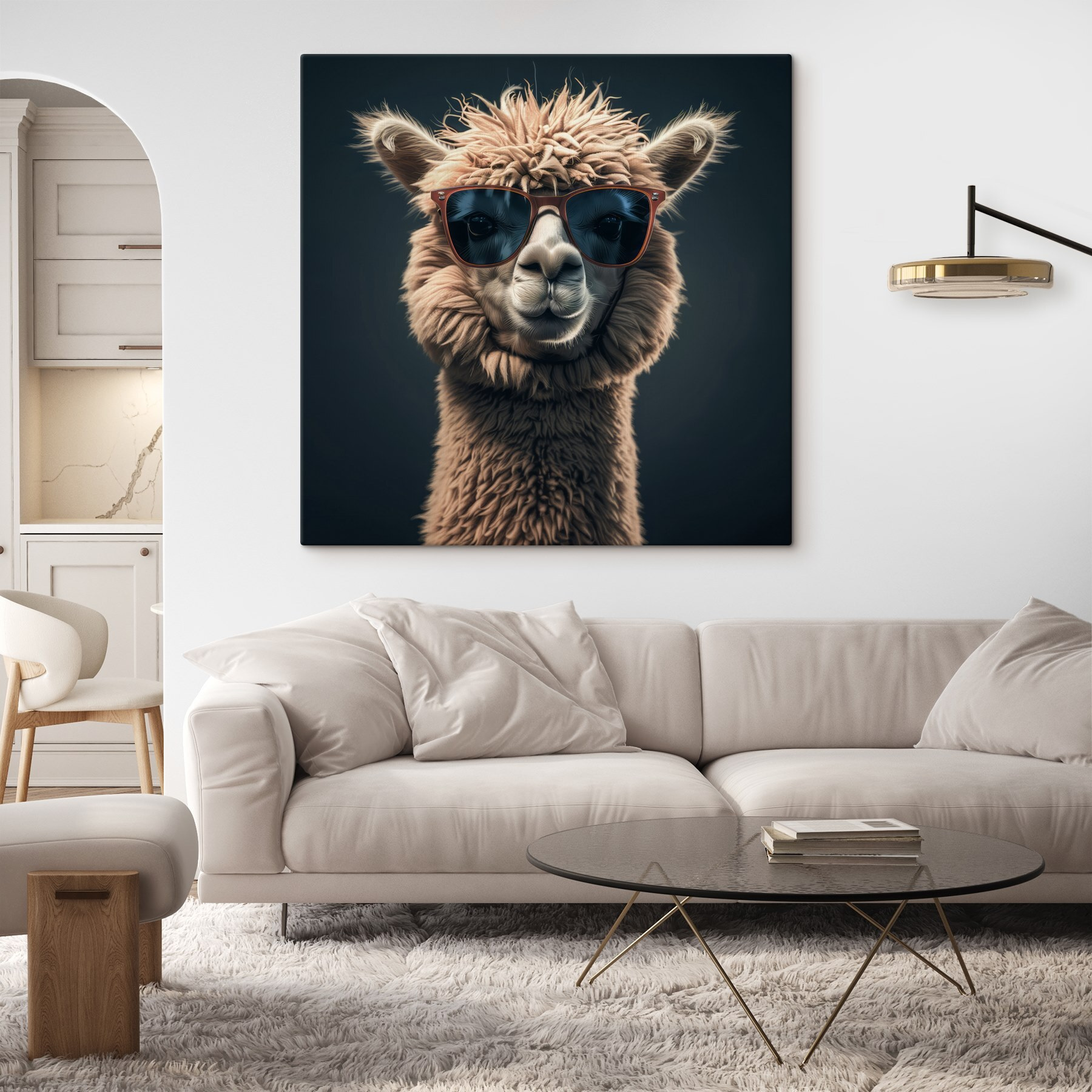 Llama wearing sunglasses Llama wearing sunglasses