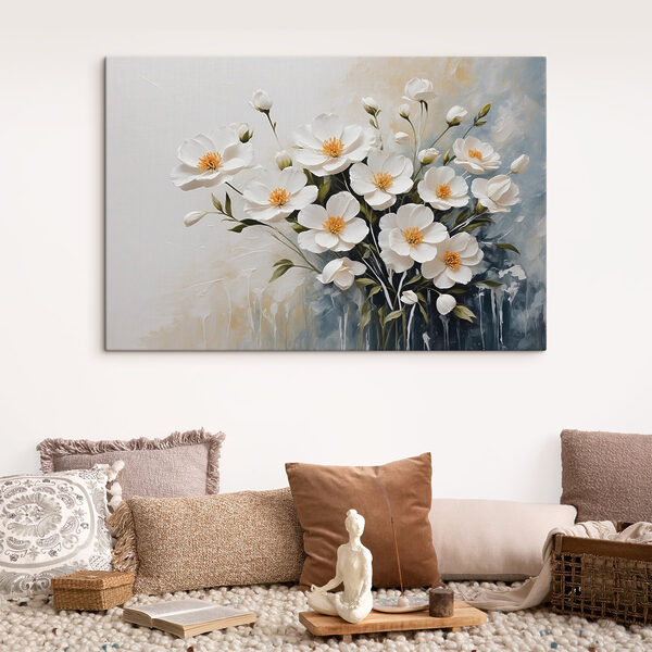 Painting of white flowers