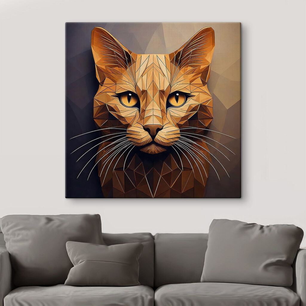Cat with a low poly design Cat with a low poly design