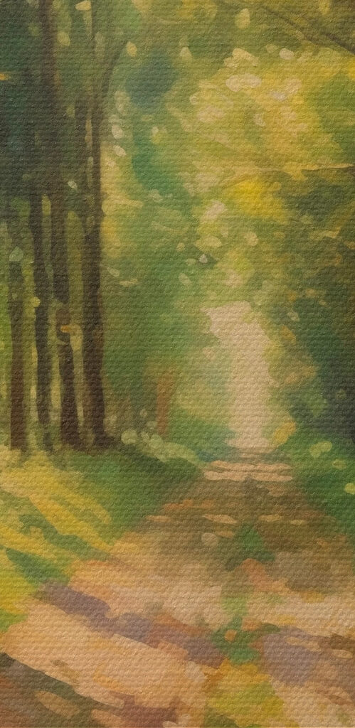 Dirt road through a forest