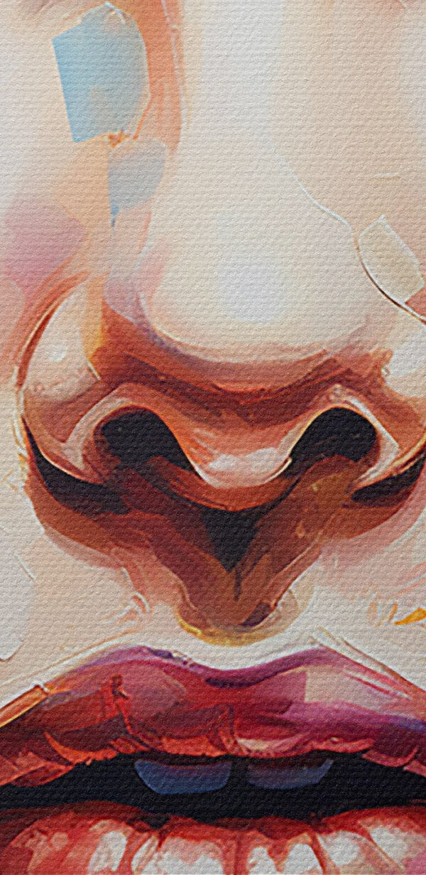 Painting of a woman's face Painting of a woman's face