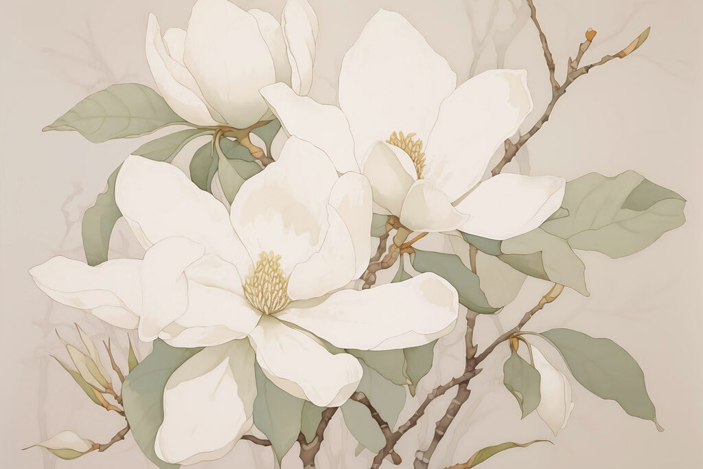 Pittura di fiori bianchi Pittura di fiori bianchi