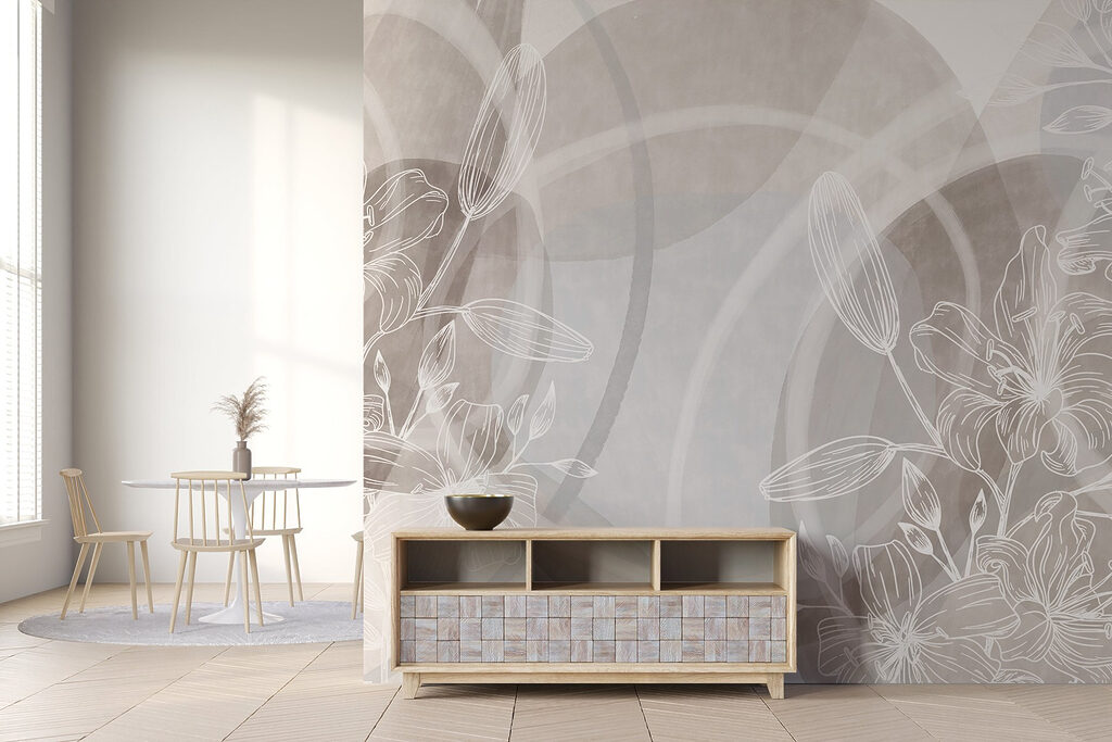 Soft blooms on a muted canvas