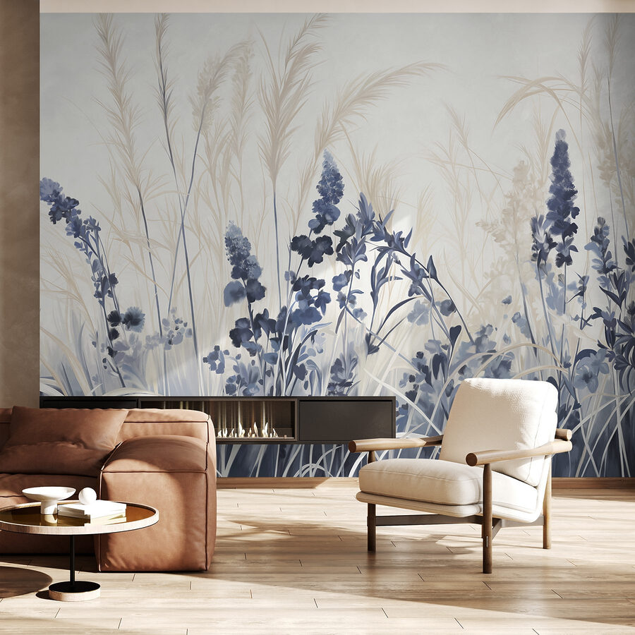 Pittura di fiori ed erba
