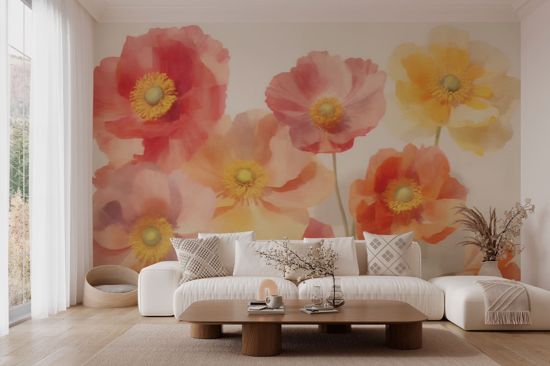 Group of flowers on a white background