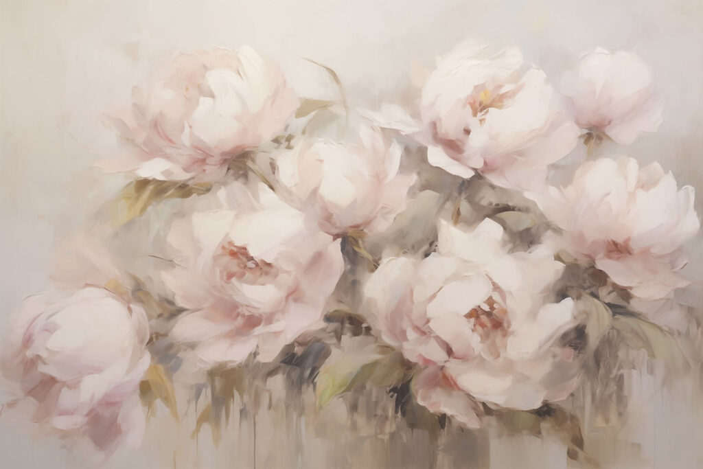 Pittura di fiori su sfondo bianco Pittura di fiori su sfondo bianco