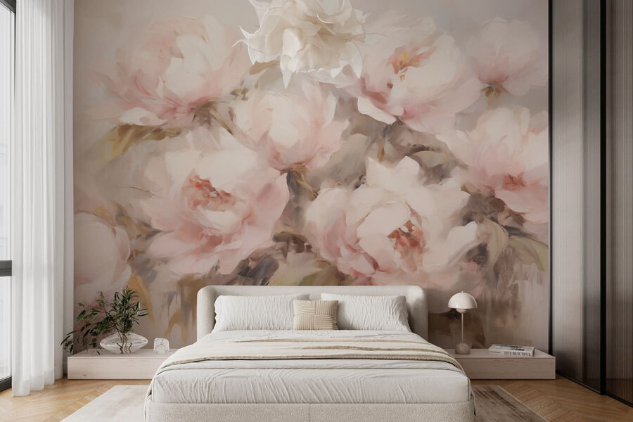 Pittura di fiori su sfondo bianco Pittura di fiori su sfondo bianco