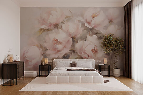 Pittura di fiori su sfondo bianco Pittura di fiori su sfondo bianco