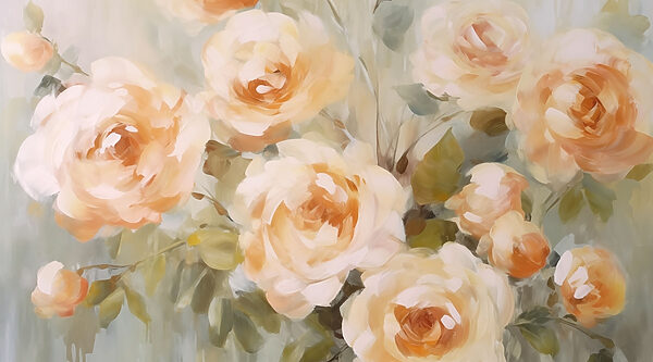 Pittura di fiori su una superficie bianca Pittura di fiori su una superficie bianca