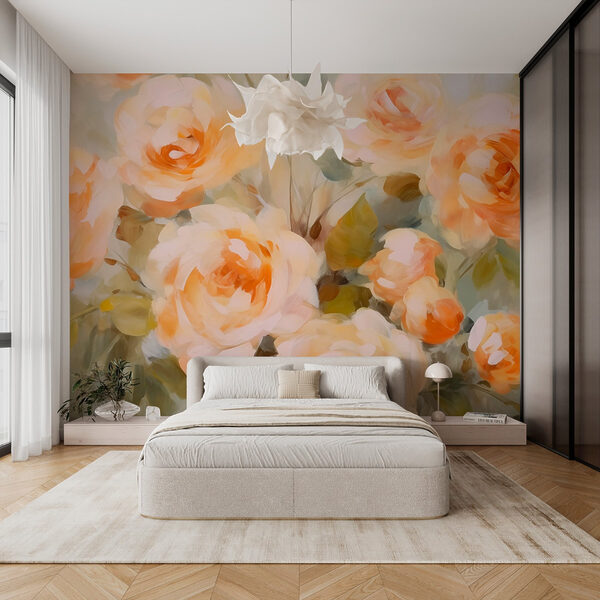 Pittura di fiori su una superficie bianca Pittura di fiori su una superficie bianca