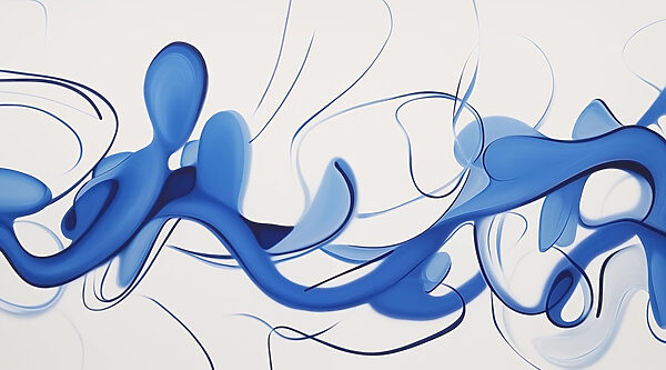 Vortici blu su sfondo bianco Vortici blu su sfondo bianco