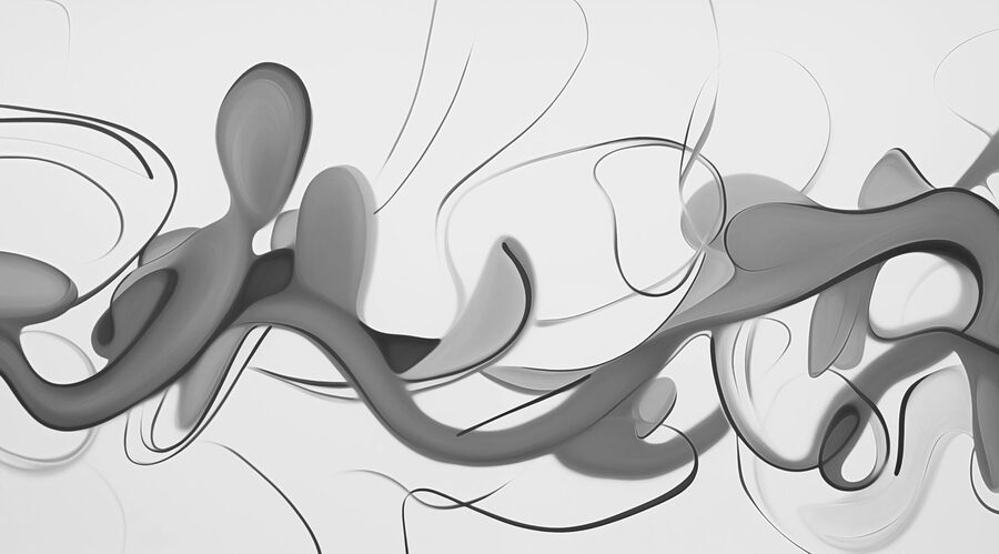 Immagine in bianco e nero di un disegno a vortice
