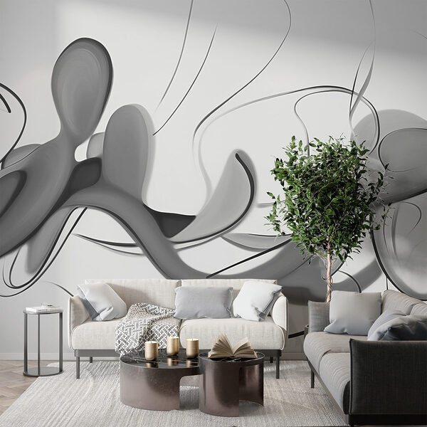 Immagine in bianco e nero di un disegno a vortice Immagine in bianco e nero di un disegno a vortice