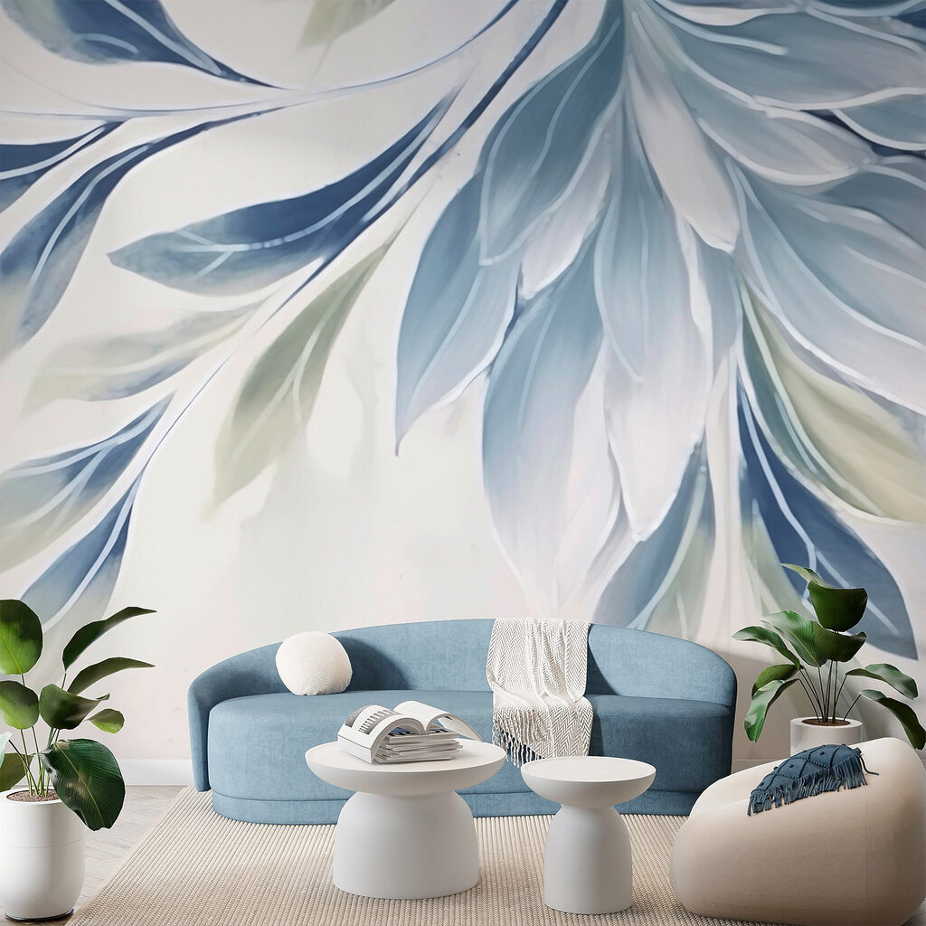 Elegant leaves in soft colors