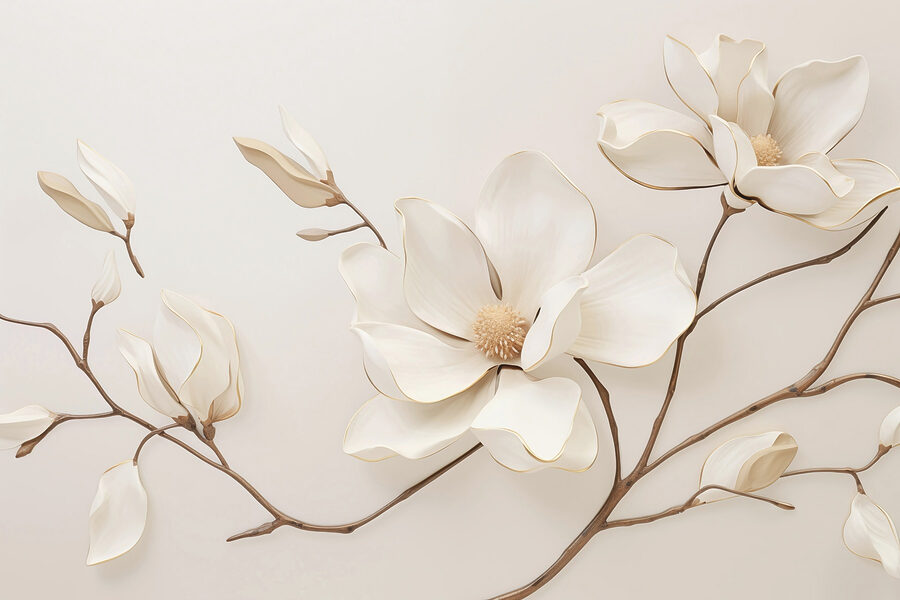 Fiore bianco su un ramo