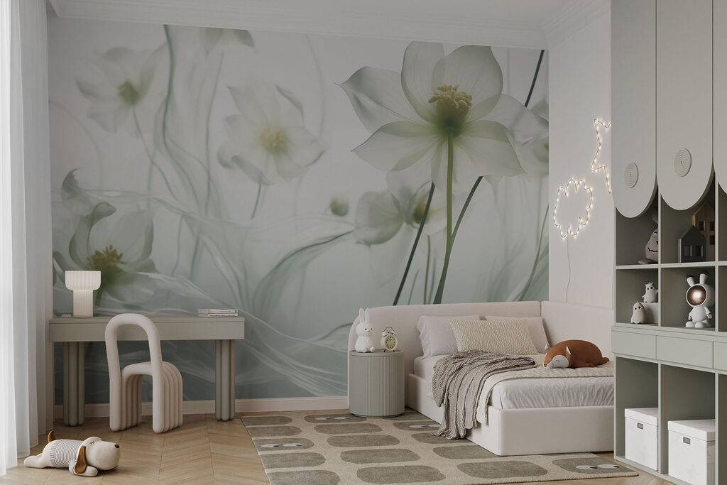 White flowers with long stems and stems