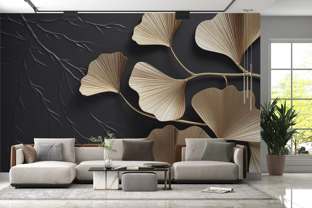 Elegant leaves against a dark backdrop