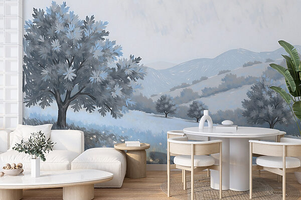Paesaggio con alberi e fiori Paesaggio con alberi e fiori