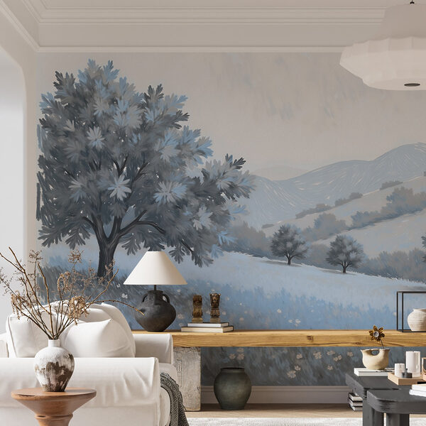 Paesaggio con alberi e fiori Paesaggio con alberi e fiori